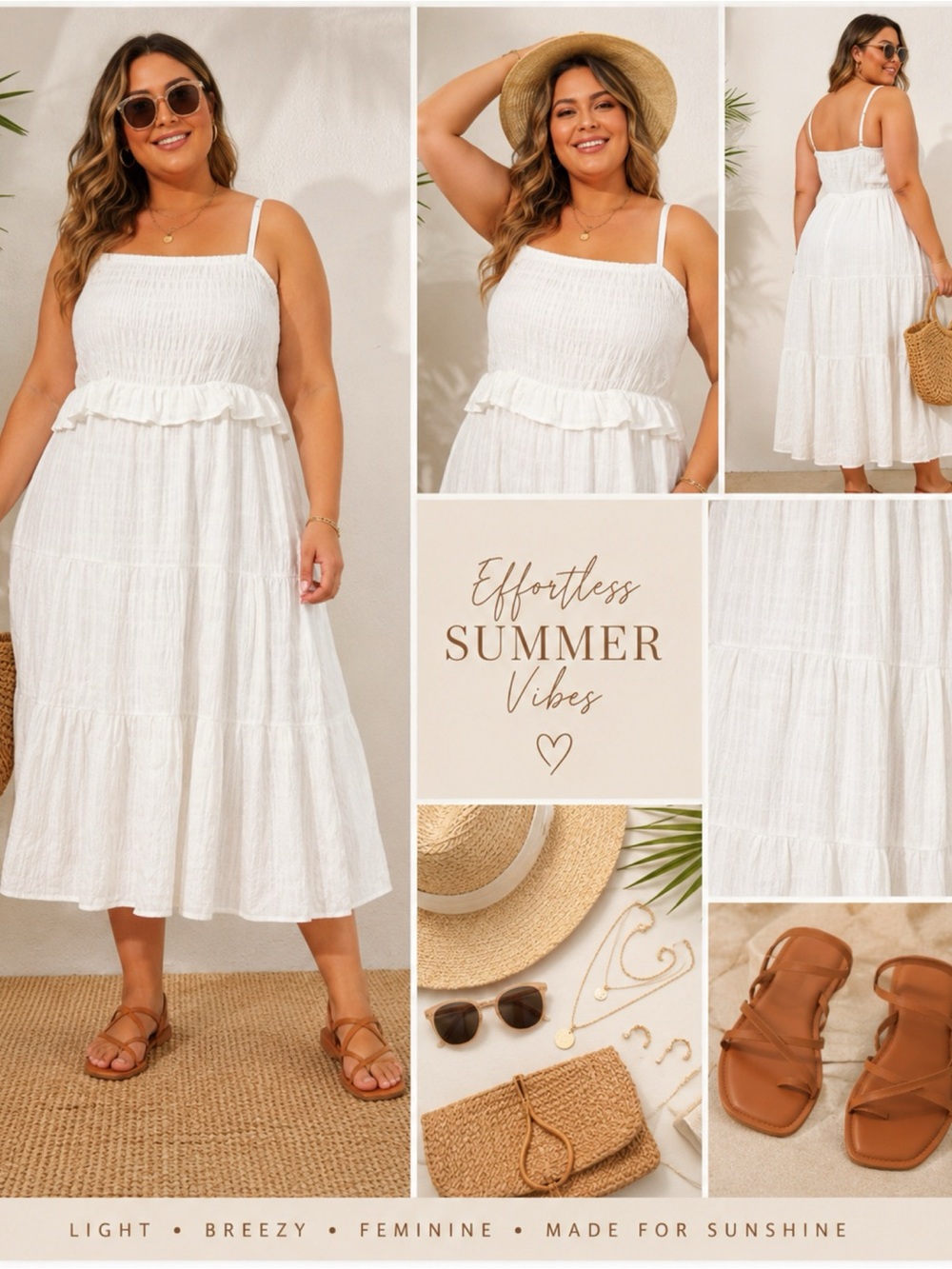 CITY CHIC White Textured Midi Dress